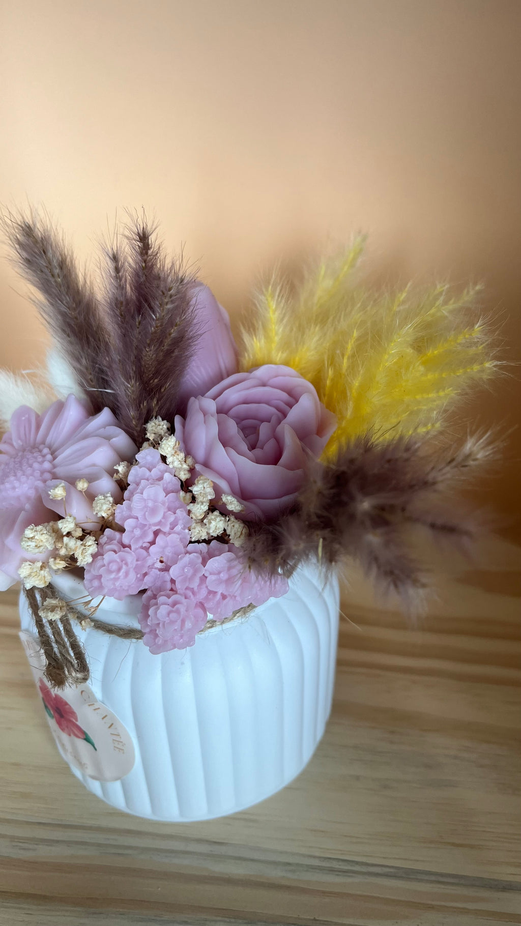 Bouquet fleurs cirées parfumées