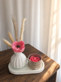 Bouquet de fleur et sa bougie