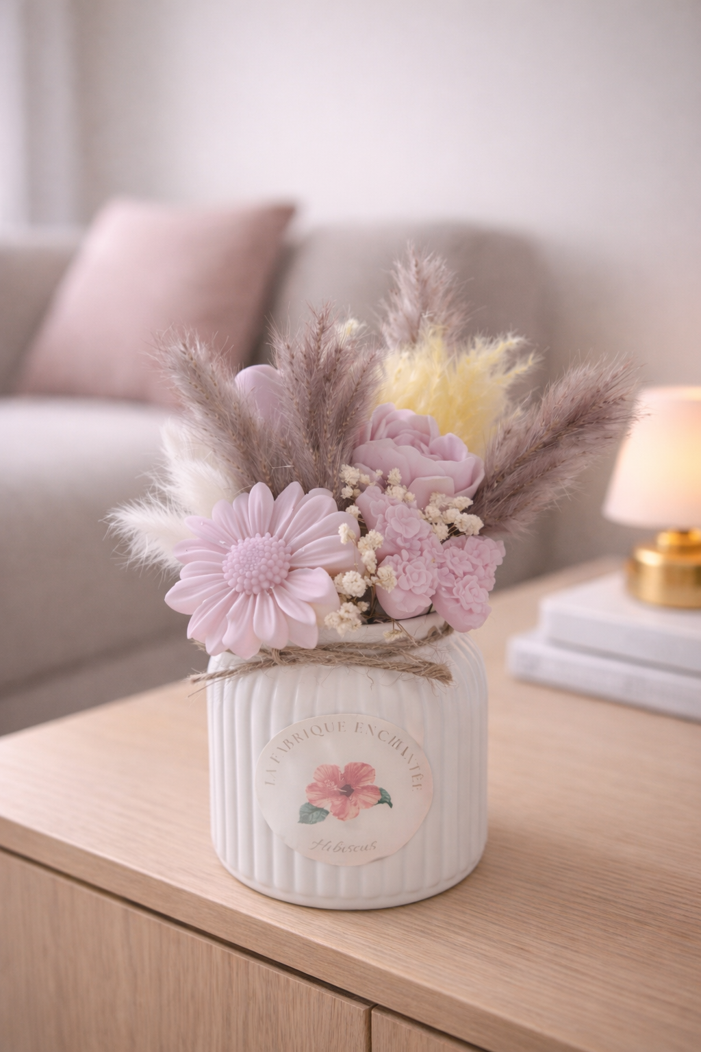 Bouquet fleurs cirées parfumées