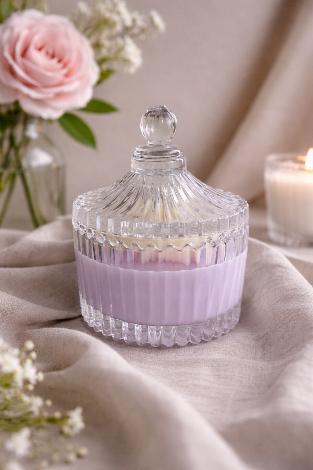 Bougie "Rose Éternelle"