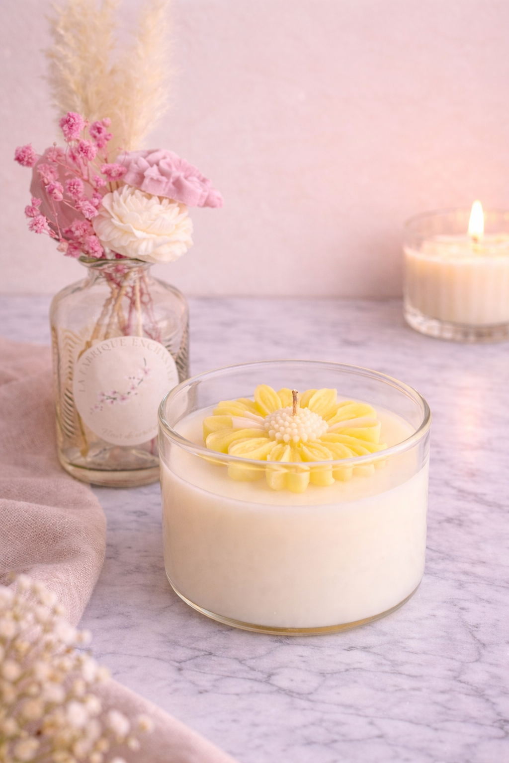 Bougie marguerite parfumée