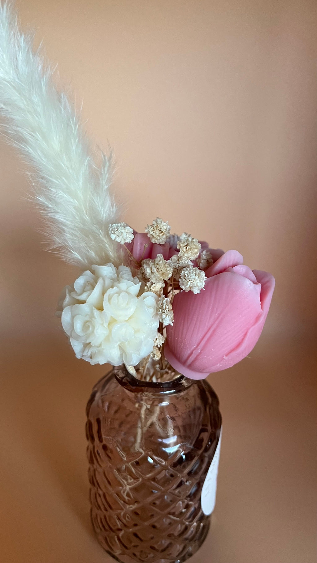 Vase fleurs cirées parfumées