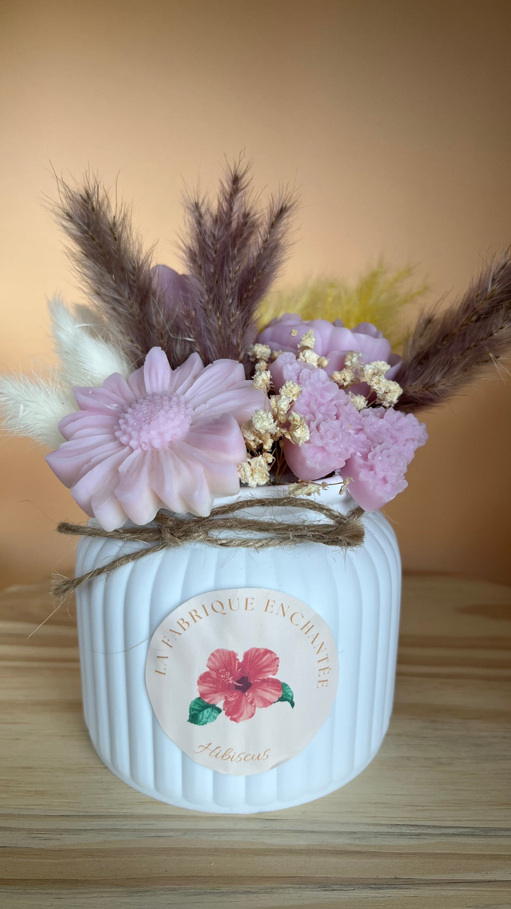 Bouquet fleurs cirées parfumées