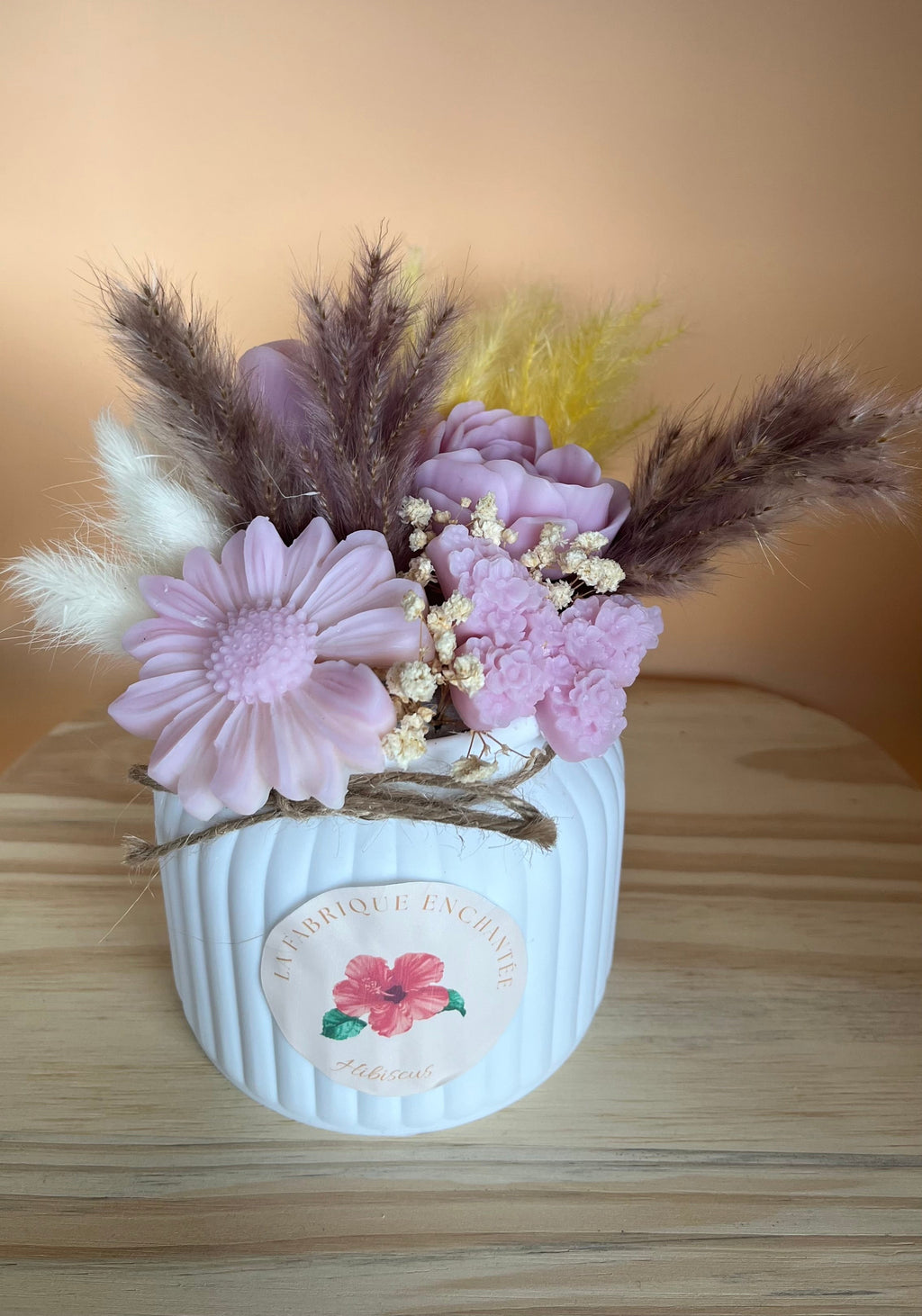 Bouquet fleurs cirées parfumées