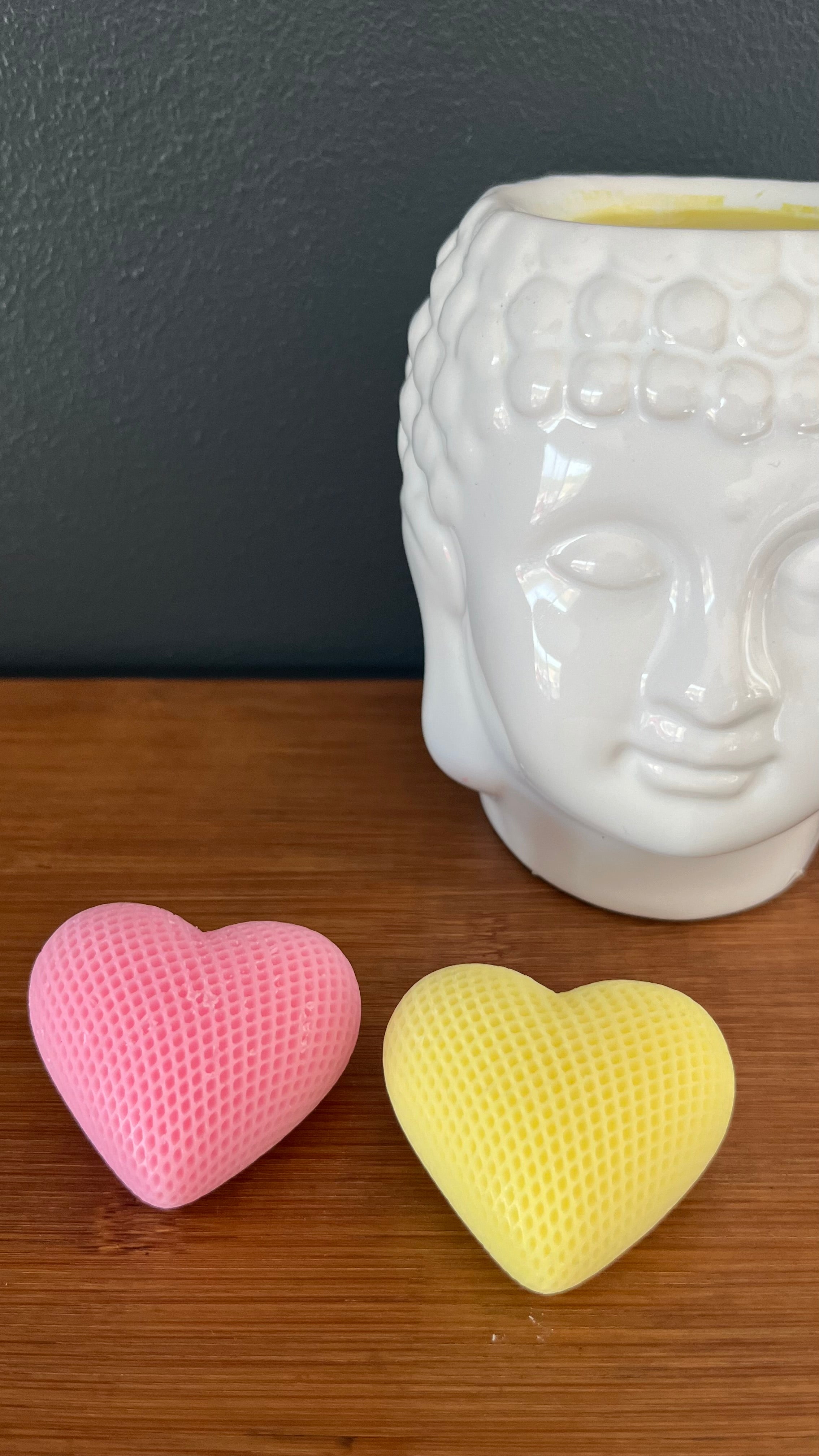 Fondant parfumé coeur quadrillé