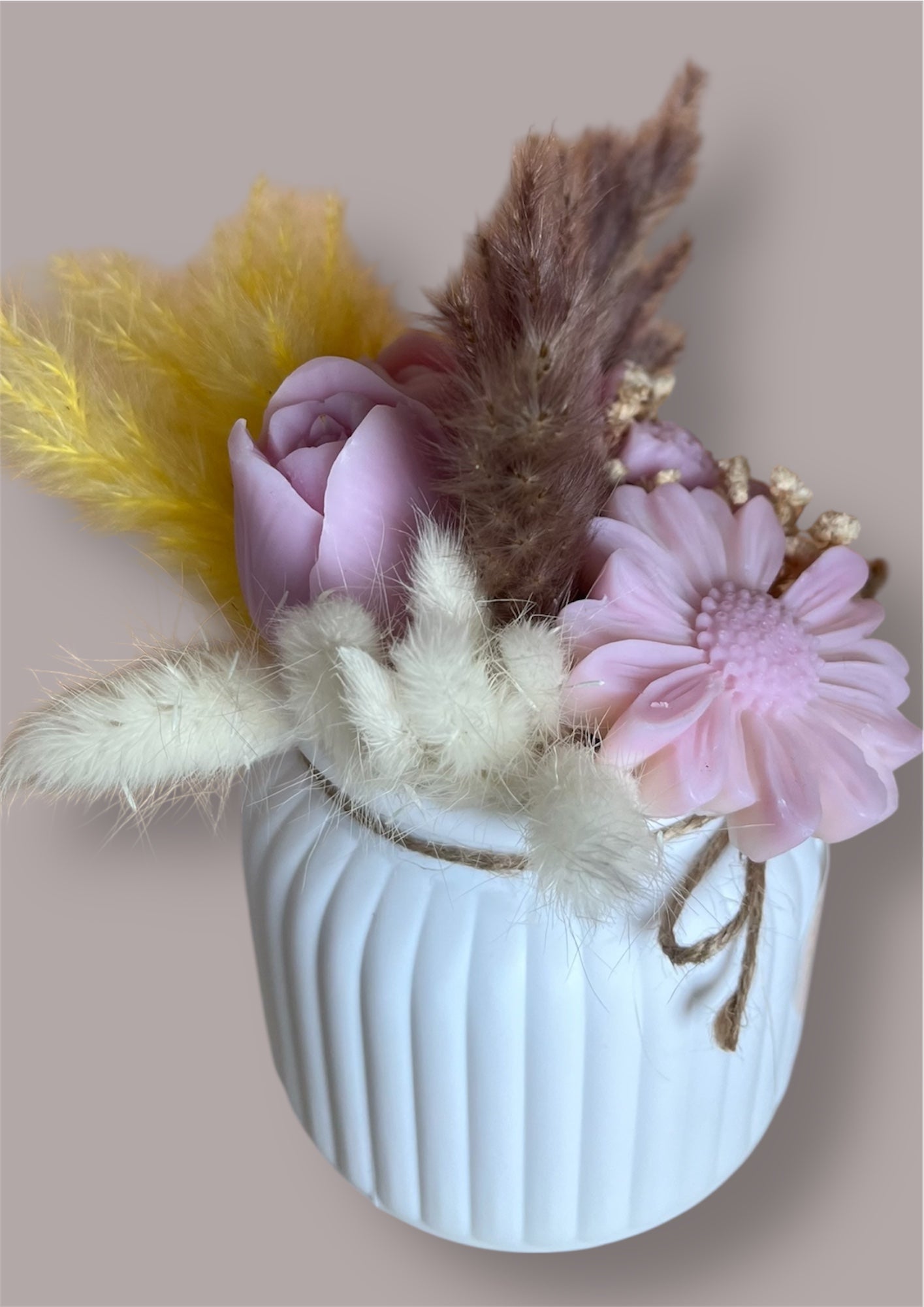 Bouquet fleurs cirées parfumées